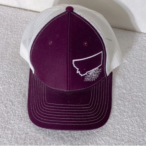 5/$25 WYR Richardson Burgundy White Mesh Back Snap Back Trucker Style Hat - Picture 11 of 11